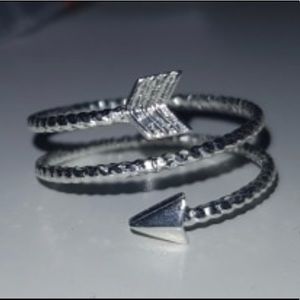 Sliver Rose Gold Minimalist Arrow Adjustable Rings